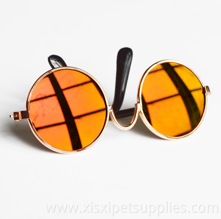Circular Metal Prince Funny Cute Pet Sunglasses For Cat Small Dogs decorated accessories